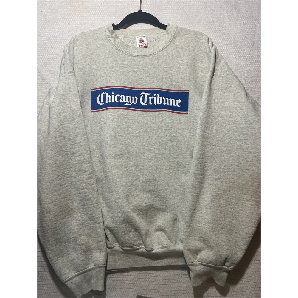 Vintage Fruit of the Loom Label - CHICAGO TRIBUNE 2XL Sweatshirt